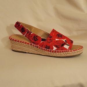 NWOT Franco Sarto Rose Slingback Platform Sandals